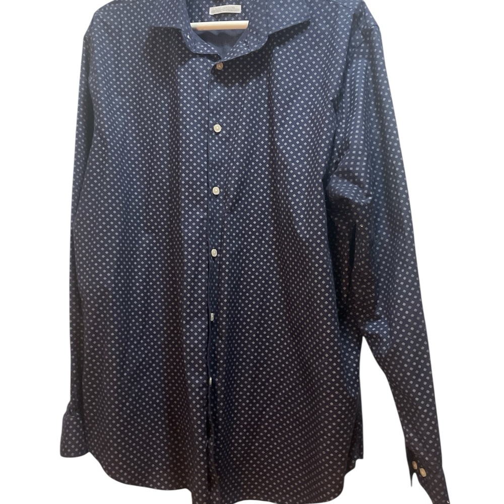 Michael Kors Dark Blue Geometric Shirt